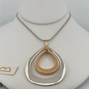 Bancroft Gold and Silver Teardrop Necklace